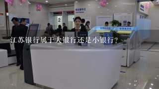 江苏银行属于大银行还是小银行？