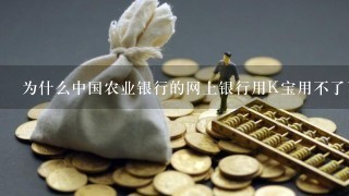 为什么中国农业银行的网上银行用K宝用不了了？？
